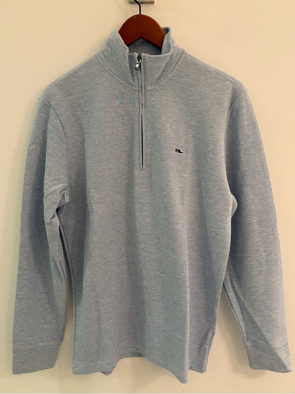 Vineyard Vines Light Blue Striped Performance 1/4 Zip Pullover NWT - Picture 5 of 10